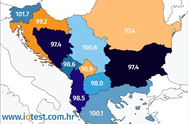 Koja zemlja na Balkanu ima najmanji IQ